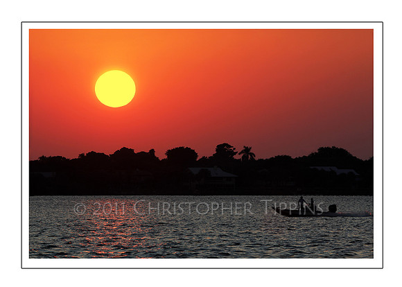 Sunset on South Hutchingson Island Bridge, Stuart, Florida